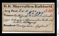 Etiketten zu Calcit (NHMW-MIN-As375)